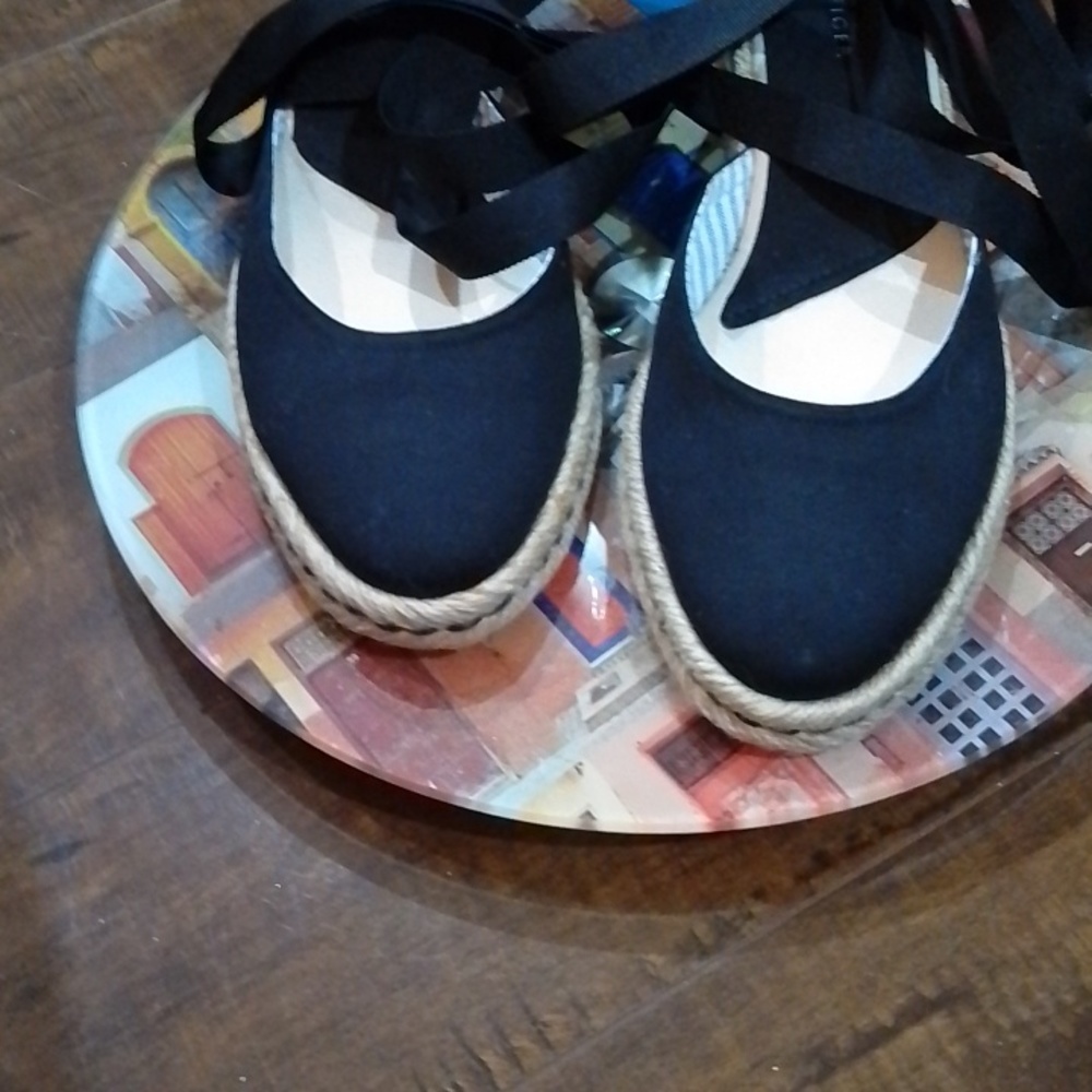 D4 💐Tommy Hilfiger 10 espadrille lace up sandals - Picture 2 of 12